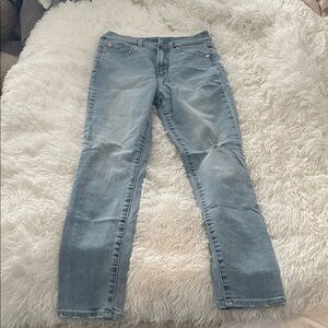 GAP True skinny sky high blue denim jean. Size 27 and stretch denim. Never worn!